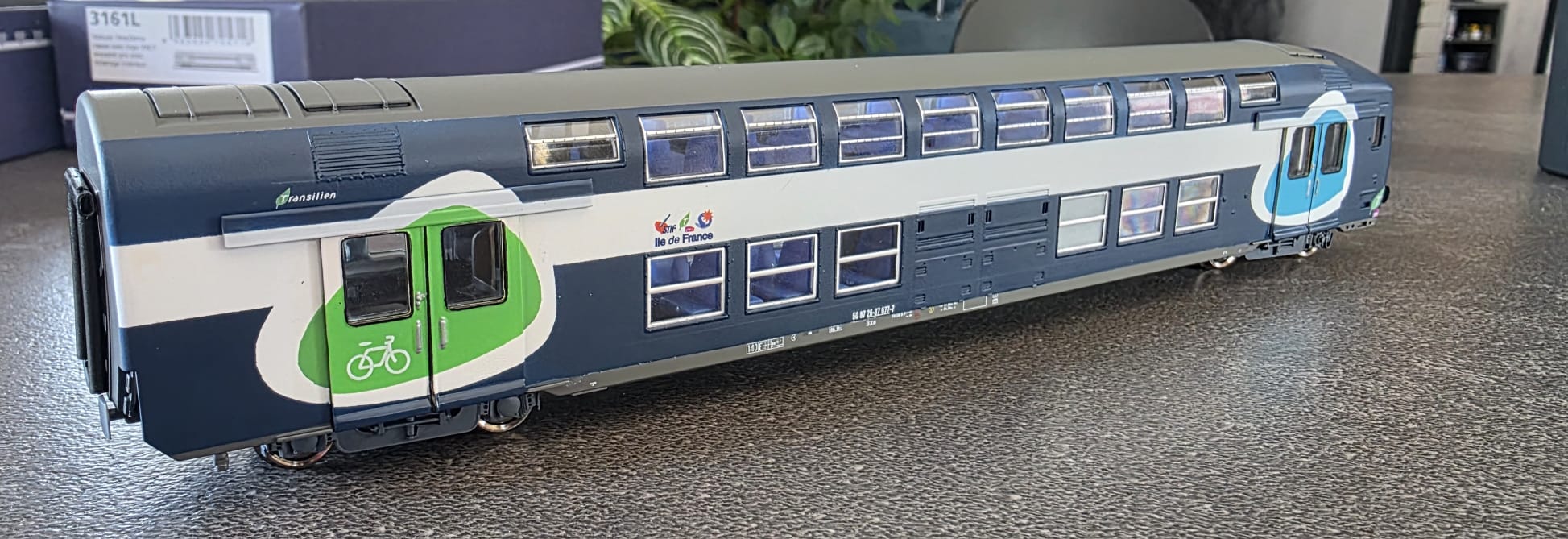 Coffret vb2n transilien base vitrains Réf 3eleidf, sans éclairage, 3 éléments Comprend: BDe, Be, Bxe. – Image 2