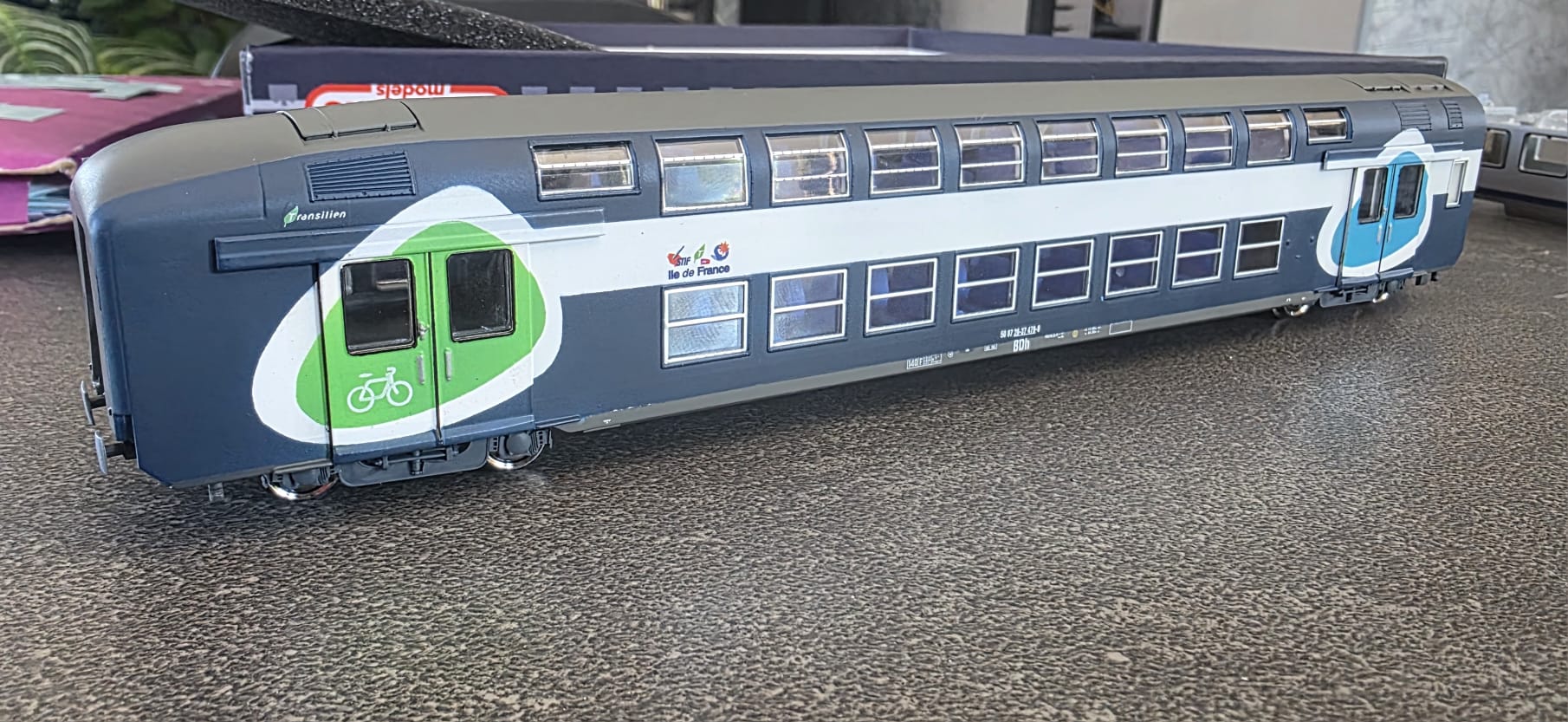 Coffret vb2n transilien base vitrains Réf 3eleidf, sans éclairage, 3 éléments Comprend: BDe, Be, Bxe. – Image 3